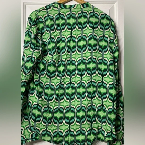 Zara | green pattered button up - Picture 4 of 4